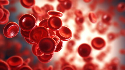 Red blood cells. Medical concept