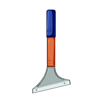 recommend clip art: blade paint scraper cartoon. old hammer, line er, removing carpenter blade paint scraper sign. isolated symbol vector illustration