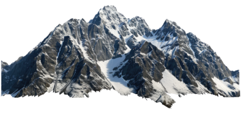 Majestic mountain peaks with rugged, snow-capped summits and steep, rocky slopes. The dramatic scenery showcases the beauty and grandeur of high-altitude landscapes.