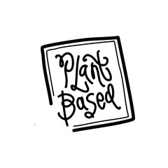 Plant powered hand drawn lettering