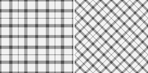 Pattern textile fabric of plaid tartan background with a check texture seamless vector. Set in monochrome colors. Modern carpets for stylish living rooms.