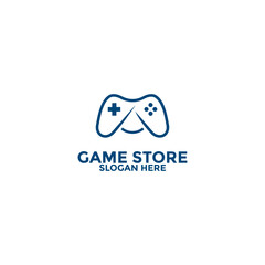 game store logo design template, game pad or game controller logo icon