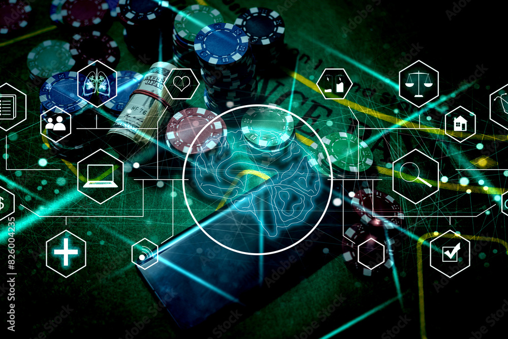 Poster ai, artificial intelligence, machine learning, neural networks and modern technologies concepts. iot