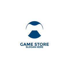 game store logo design template, game pad or game controller logo icon