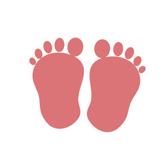 feet of the baby for designing baby shower cards and invitation