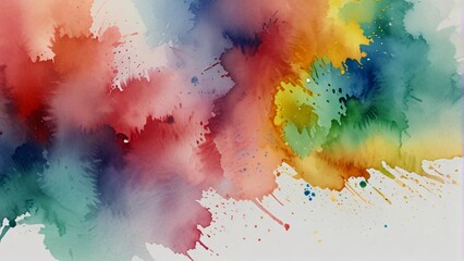 A colorful watercolor splash on a white background, for use as a background image or design element.