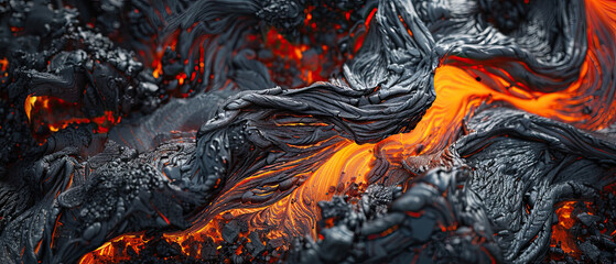 Fiery Lava Textures and Molten Rock Detail
