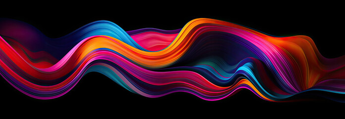 Colorful swirls and waves abstract art