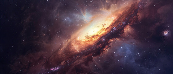 Obraz premium Stunning cosmic nebula with sparkling stars