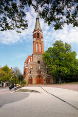 Garrison Church of St. Saint Jerzy in Sopot, Poland - a neo-Gothic building from 1901, originally a Protestant temple, and since 1945 a Catholic one.	