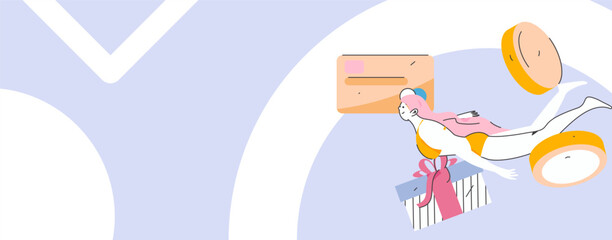 Internet financial management investment flat vector concept operation hand drawn illustration
