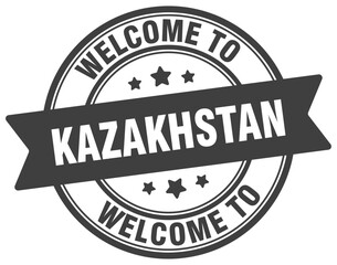 Welcome to Kazakhstan stamp. Kazakhstan round sign