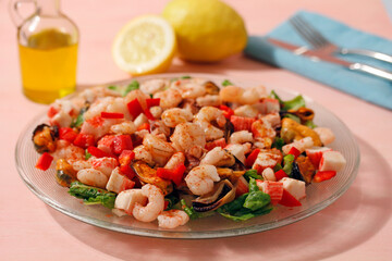 Seafood salad.
