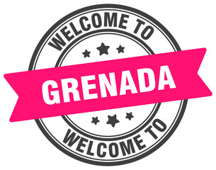 Welcome to Grenada stamp. Grenada round sign