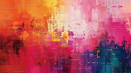 Vibrant abstract painting with colorful brushstrokes. Perfect for modern decor and artistic inspiration.