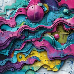 Obraz premium abstract surreal and colorful wallpaper background