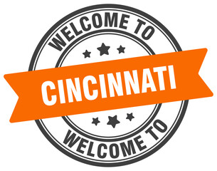 Fototapeta premium Welcome to Cincinnati stamp. Cincinnati round sign
