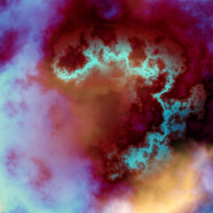 Nebula and galaxies in space. Abstract cosmos background