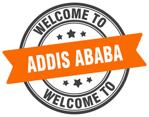Welcome to Addis Ababa stamp. Addis Ababa round sign