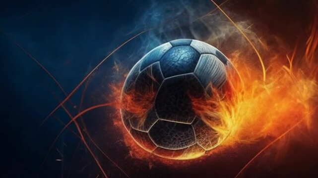 soccer ball in fire
