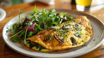 A delicious breakfast of champions! This omelet is packed with protein and vegetables, and it's sure to keep you feeling full and energized all morning long.