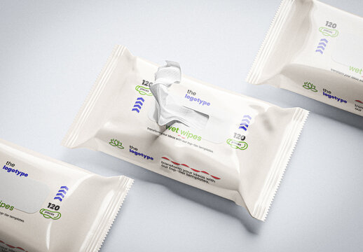 Wet Wipes Packaging Mockup