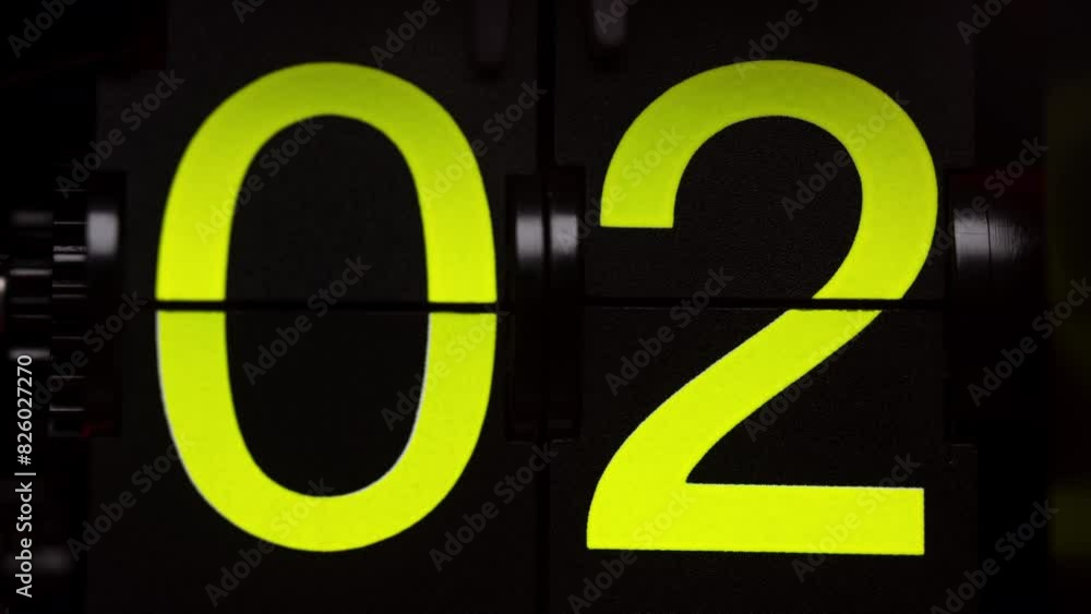 Poster flip clock with time passing