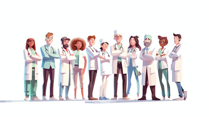 Healthcare staff characters. Medical hospital employe
