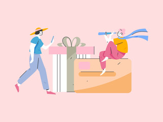 Internet financial management investment flat vector concept operation hand drawn illustration
