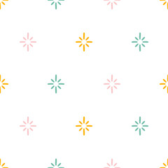 Seamless pattern with colorful stars