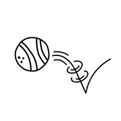 hand drawn doodle ball bounce illustration icon