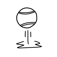 hand drawn doodle ball bounce illustration icon