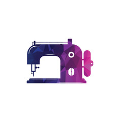 Manual sew machine vector icon.