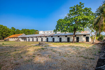 Fototapeta premium Chuong Bo prison,Famous historical relics on Con Dao island, Ba Ria Vung Tau, Vietnam