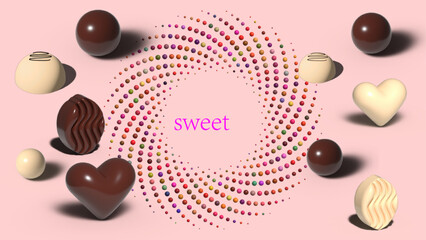 sweet chocolate abstract background