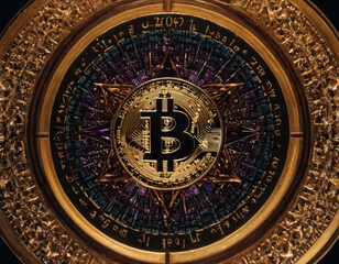 Obraz premium Un Bitcoin è tenuto tra due dita, suggerendo la sua natura tangibile e allo stesso tempo virtuale. 