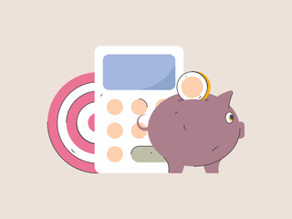 Internet financial management investment flat vector concept operation hand drawn illustration
