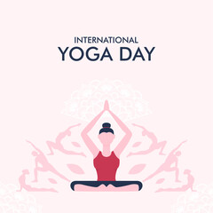 vector international yoga day banner template
