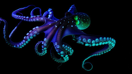 Dreams like Octopus glowing in the deep sea