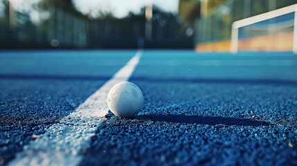 white ball on a court 