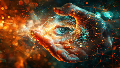 The hand of God creates an eye from stardust