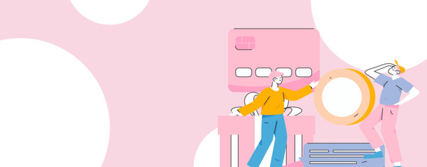 Internet financial management investment flat vector concept operation hand drawn illustration
