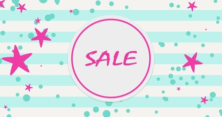 Sale, promo banner, sea style 	