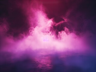 Neonpinkes Geheimnis: Leuchtender Nebel