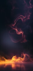 Fototapeta premium Leuchtender Nebel: Orangefarbenes Leuchten