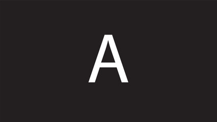 Simple a letter logo on black background.