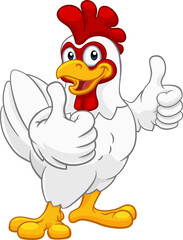 Chicken Cartoon Rooster Cockerel Character