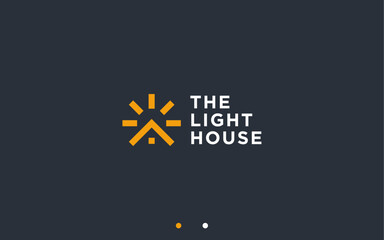 house light logo design vector silhouette illustration