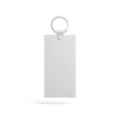  Minimalist Rectangular Keychain Mockup for Product Design 3D Rendering