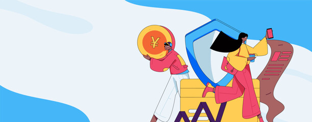 Internet financial management investment flat vector concept operation hand drawn illustration
